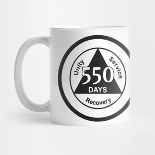 550 Days Sober - Alcoholics Anonymous Recovery Sober - Sober Since - AA Tribute - aa Alcohol - Recovery Tribute - sober aa sobriety addiction recovery narcotics anonymous addiction drugs mental health Mug